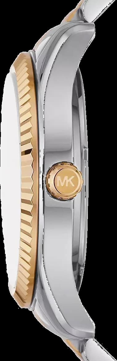 Bracelet Michael Kors MK9063 bicolore acier inoxydable doré et argenté, maillons alternés, fermoir déployante