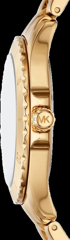 Bracelet Michael Kors MK9078 en acier doré, maillons lisses, fermoir déployant sécurisé