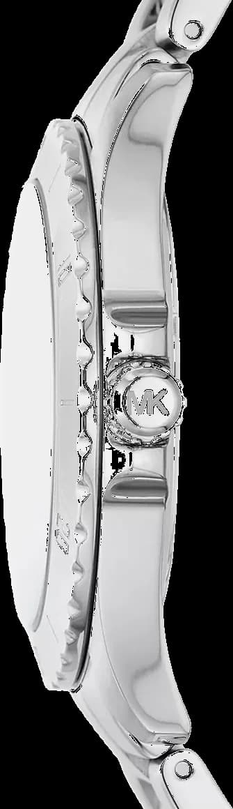 Cadran Michael Kors MK9079 bleu nuit avec index argentés, aiguilles luminescentes et date à 3h