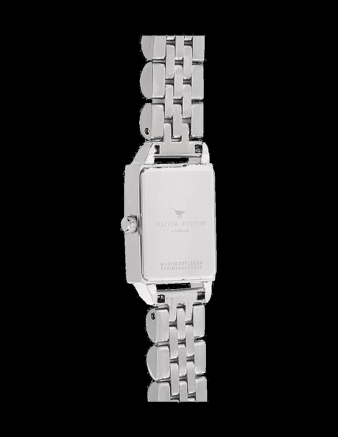 Bracelet Olivia Burton OB16BH03 en acier inoxydable maillé, fermoir déployante, confortable