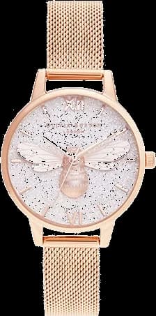 Montre Olivia Burton OB16FB04 au cadran gris pailleté et style féminin élégant