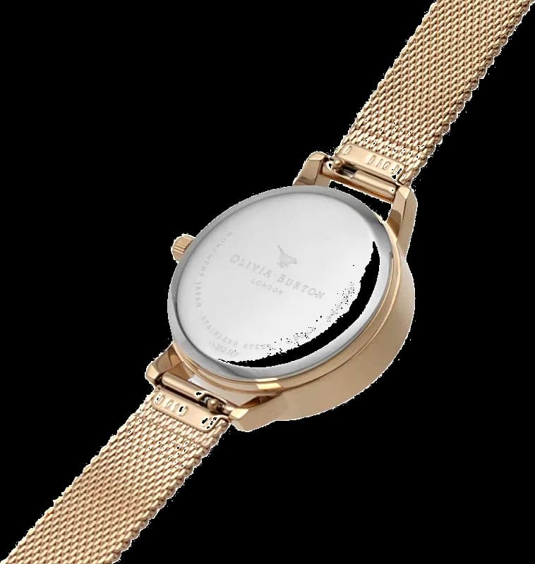 Montre Olivia Burton Lucky Bee OB16FB04 cadran pailleté gris vue 2