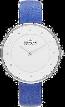 Montre Skagen SKW2172 au cadran bleu soleil et boîtier argenté, design minimaliste scandinave élégant
