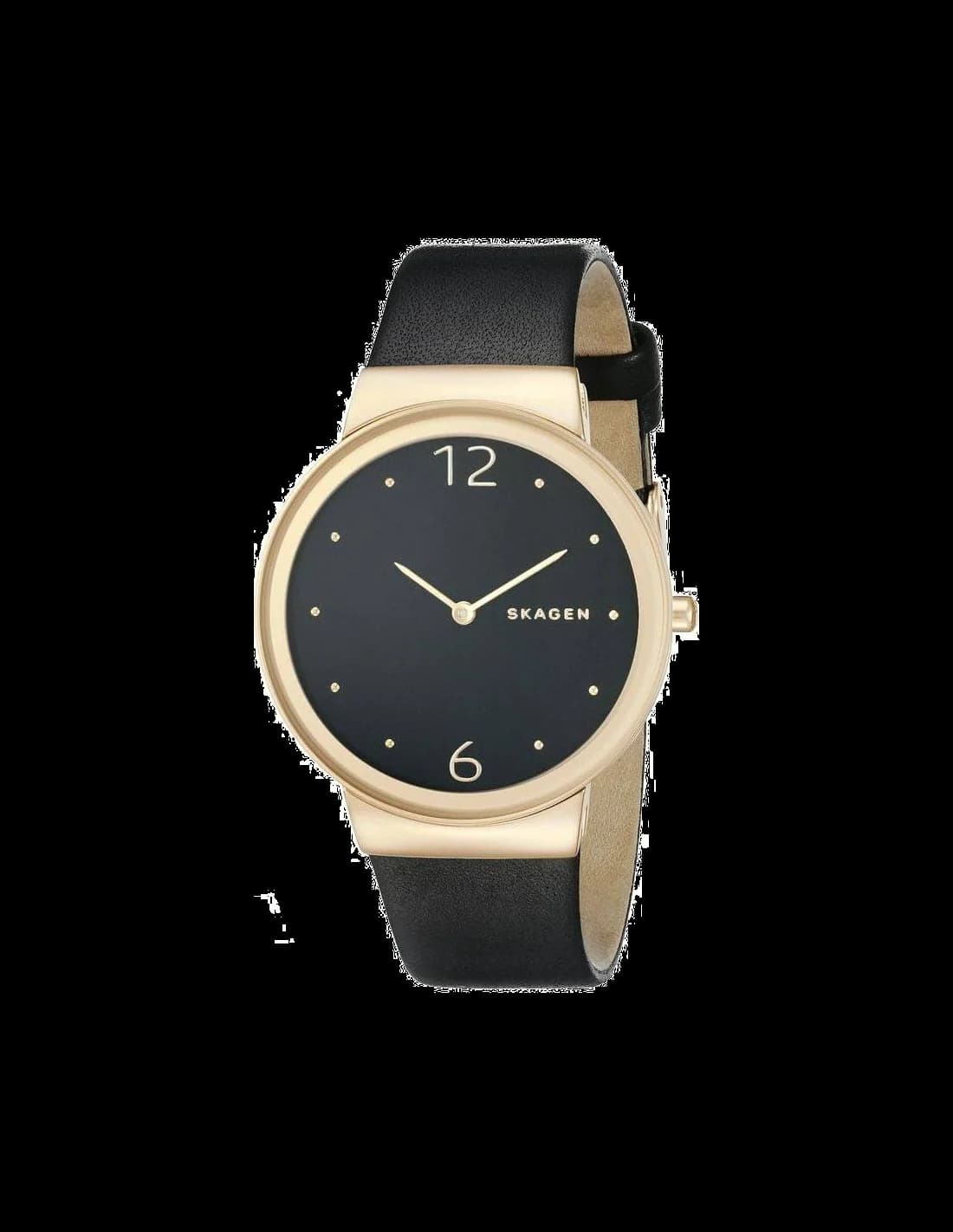 Montre Skagen SKW2370 au cadran noir épuré et finition mate, style minimaliste danois