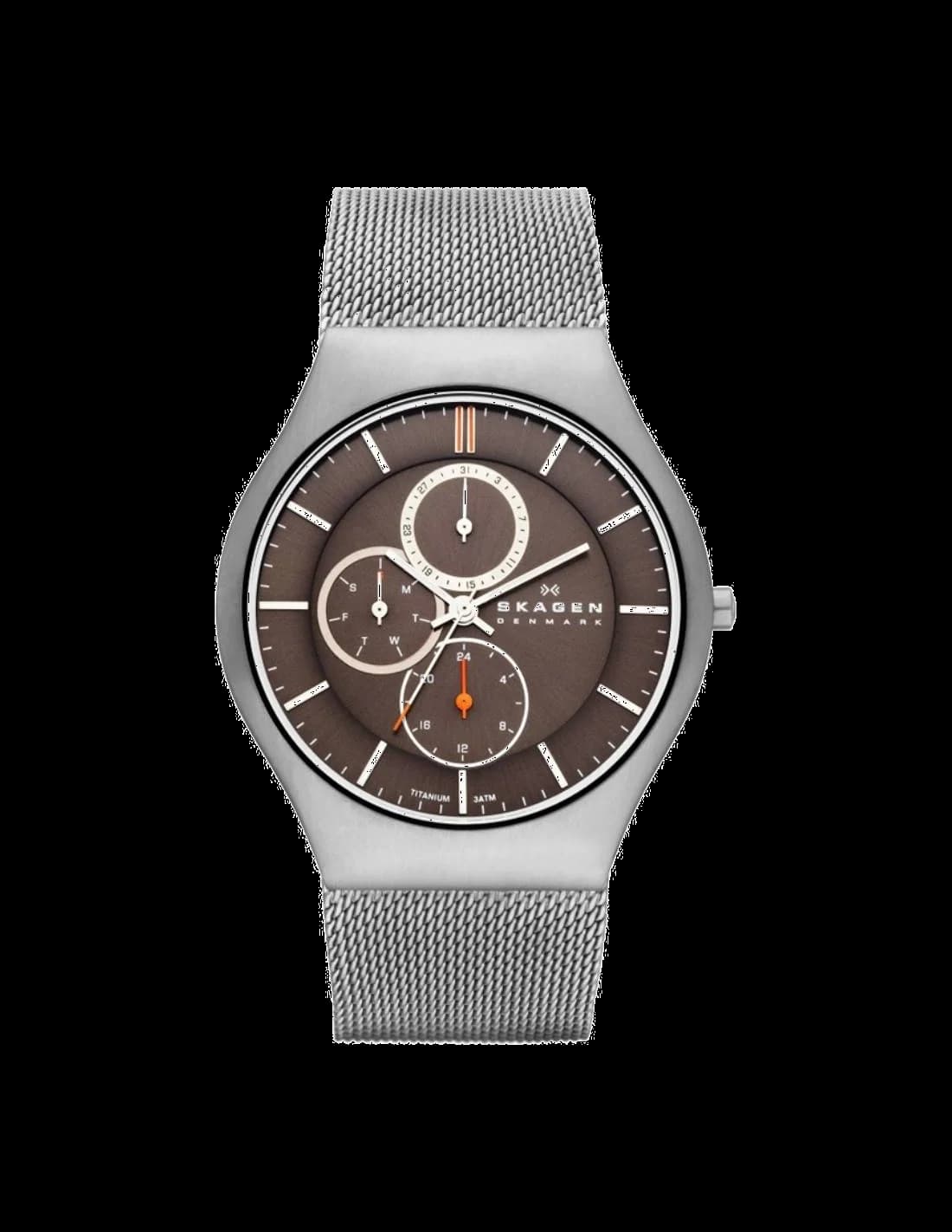 Montre Skagen SKW6036 au cadran gris soleillé et boîtier titane, design minimaliste danois