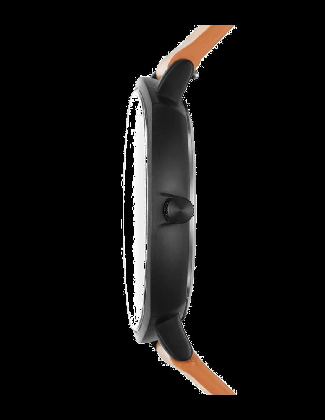 Cadran Skagen SKW6379 avec cadran noir mat, index bâtons argentés et aiguilles épurées, date à 3h