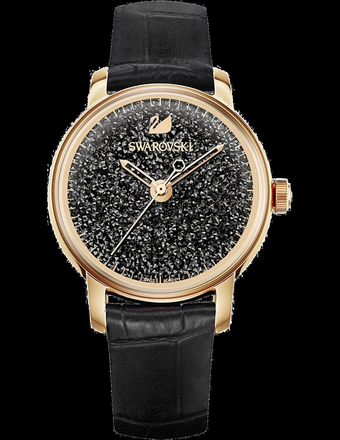 Montre Swarovski 5295377 au cadran blanc nacré et index cristal, style élégant femme