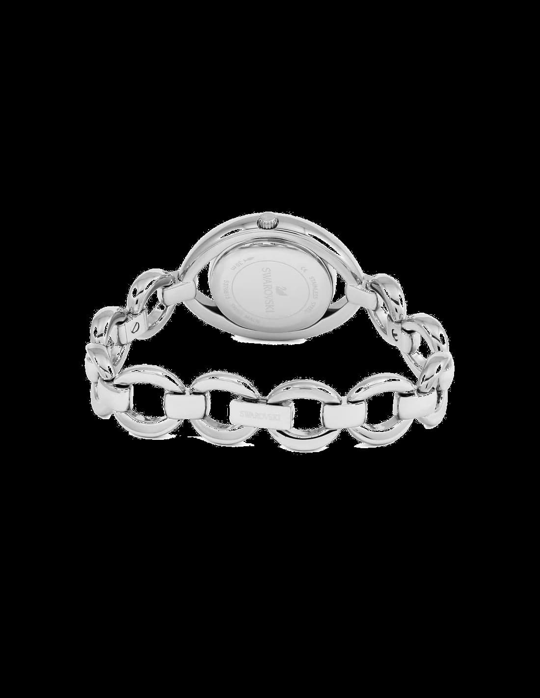 Cadran Swarovski 5376815 avec index et aiguilles en métal argenté, sans complications pour un look minimaliste