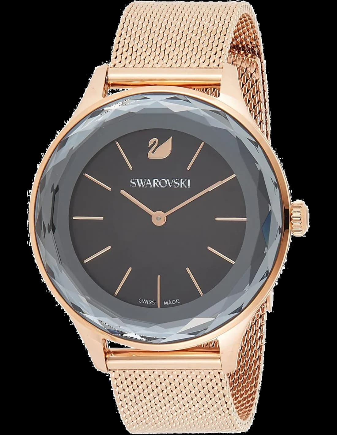 Montre Swarovski 5430424 avec cadran blanc nacré et index cristal, style chic et lumineux