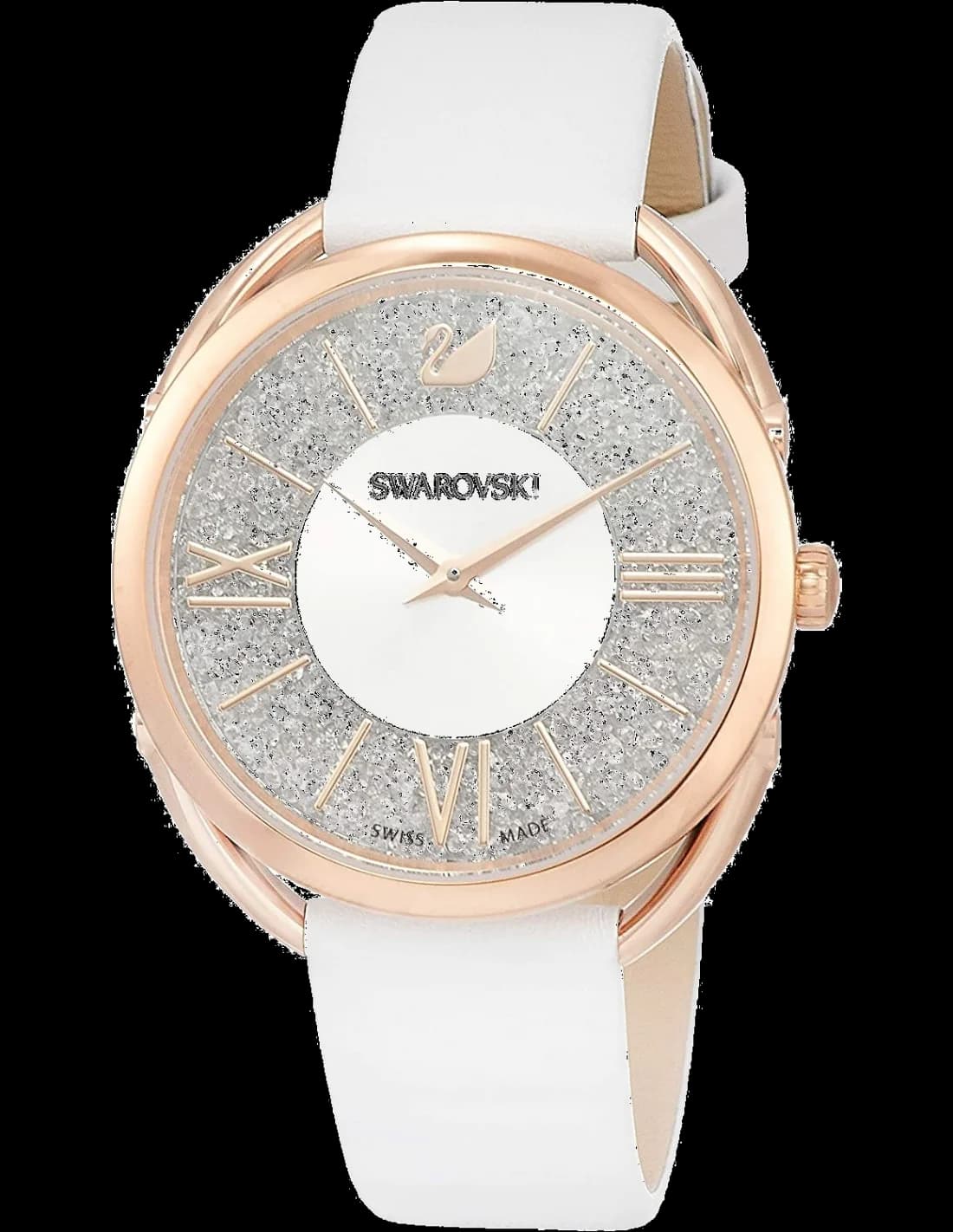 Montre Swarovski 5452459 avec cadran blanc nacré et index cristal, style élégant et féminin