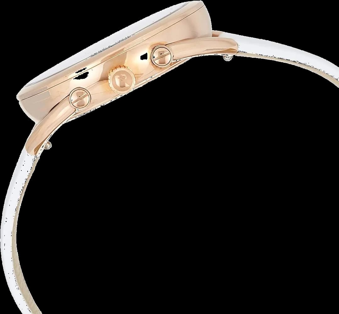 Cadran Swarovski 5452459 au cadran blanc orné d'index cristal Swarovski et aiguilles fines argentées