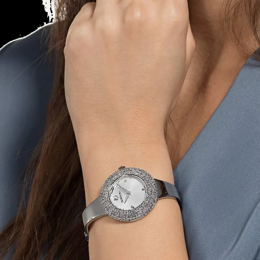Bracelet Swarovski 5483853 en acier rose à maillons intégrés et fermoir déployante sécurisé