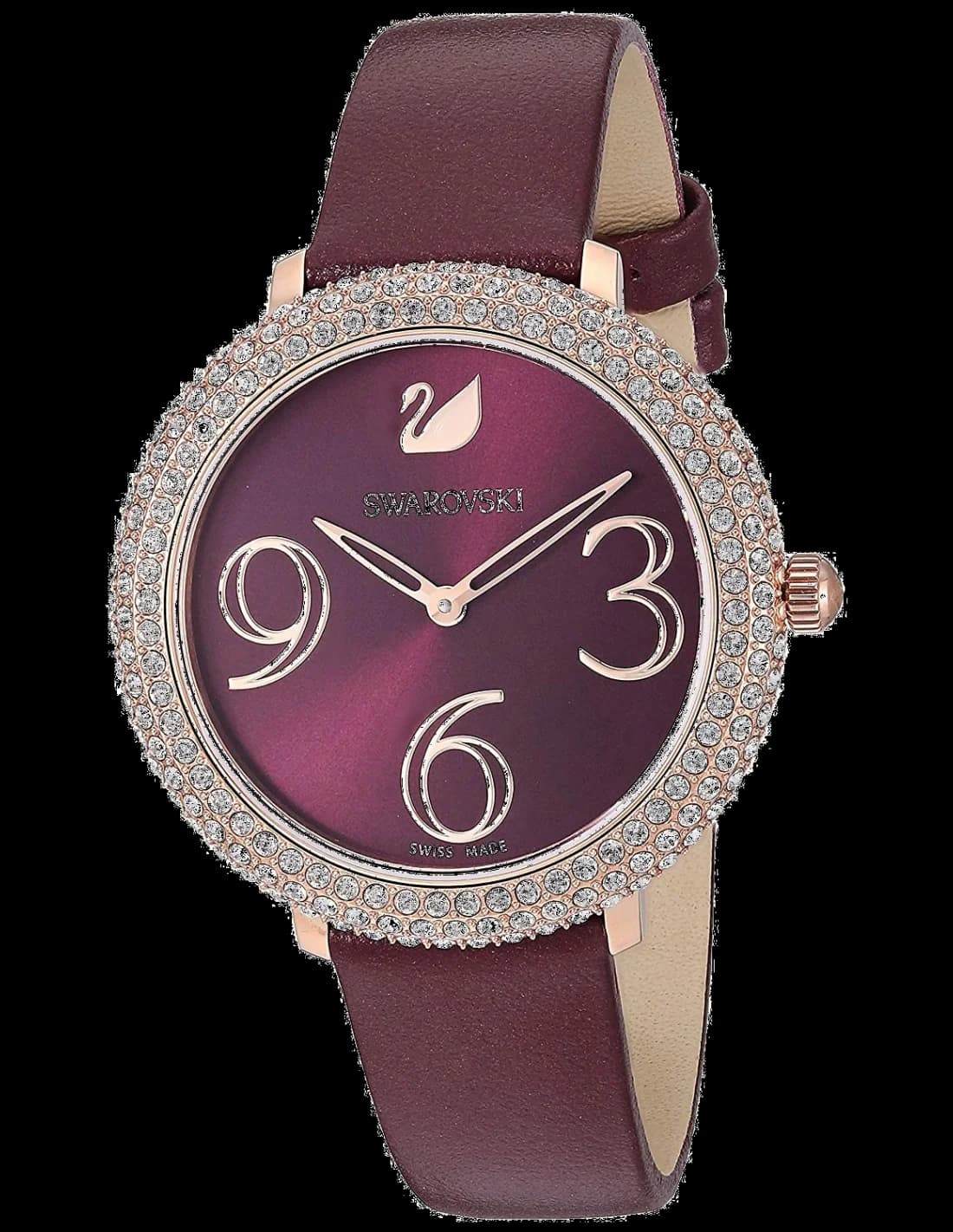 Montre Swarovski 5484064 au cadran blanc nacré et boîtier en acier, style élégant et raffiné pour femme
