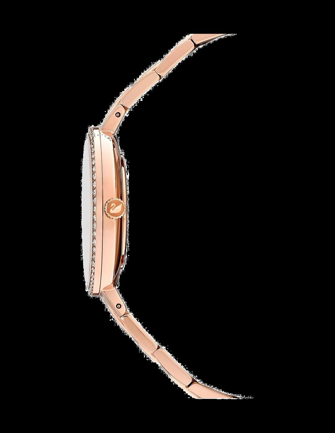 Bracelet Swarovski 5517800 en acier inoxydable à maillons satinés, fermoir déployant sécurisé, confort au poignet