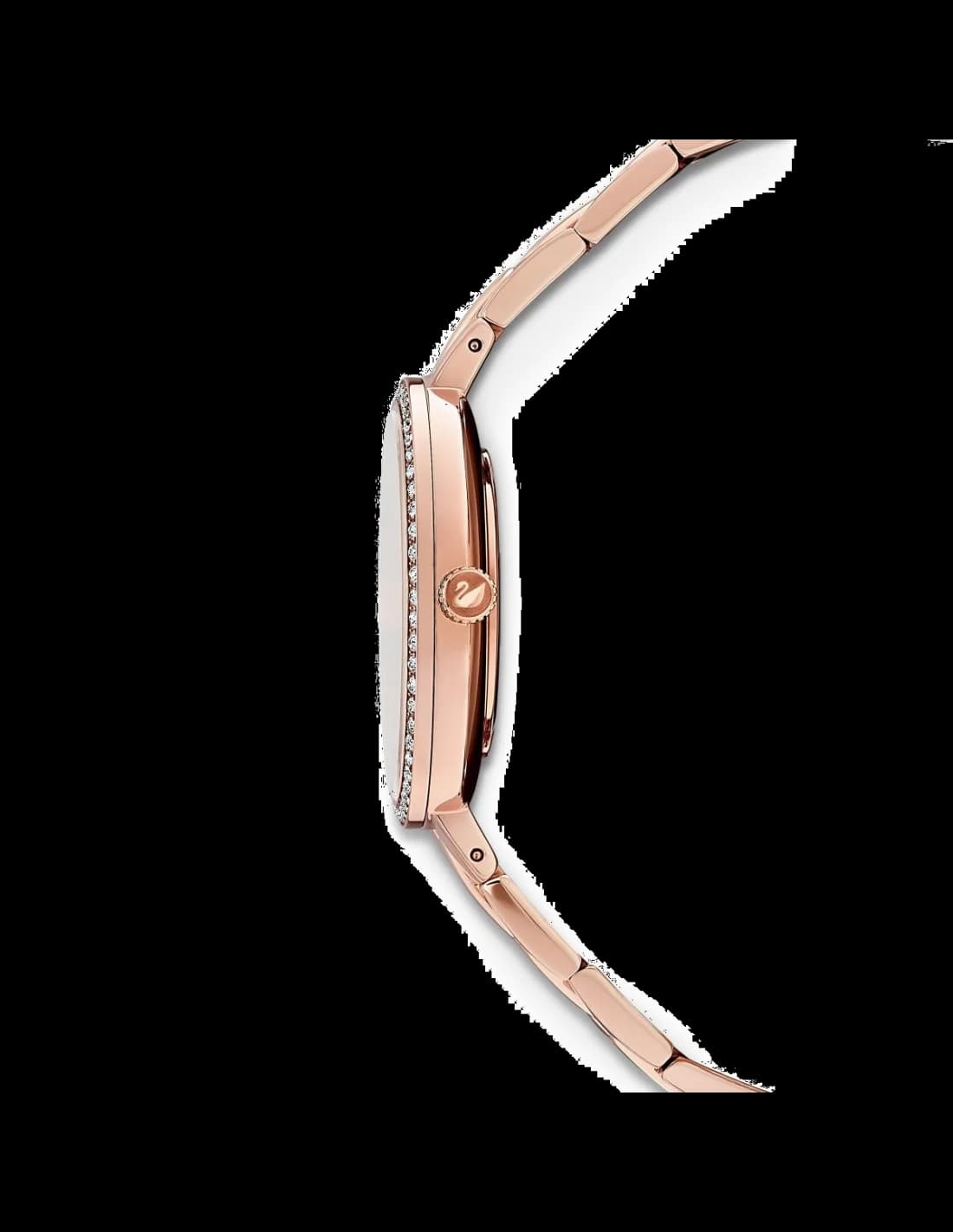 Bracelet Swarovski 5517803 en acier rose gold à maillons avec fermoir déployante sécurisé