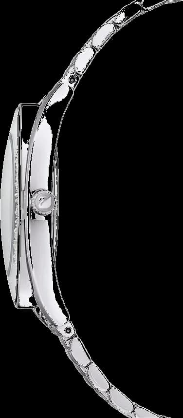 Bracelet Swarovski 5519462 en acier inoxydable bicolore or rose, maillons brillants et fermoir déployant sécurisé