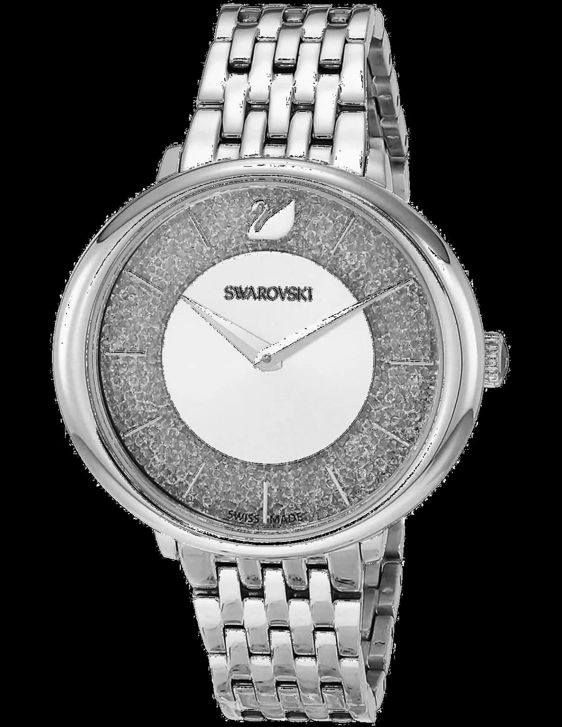 Montre Swarovski 5544583 avec cadran blanc nacré et cristaux scintillants, style élégant et raffiné