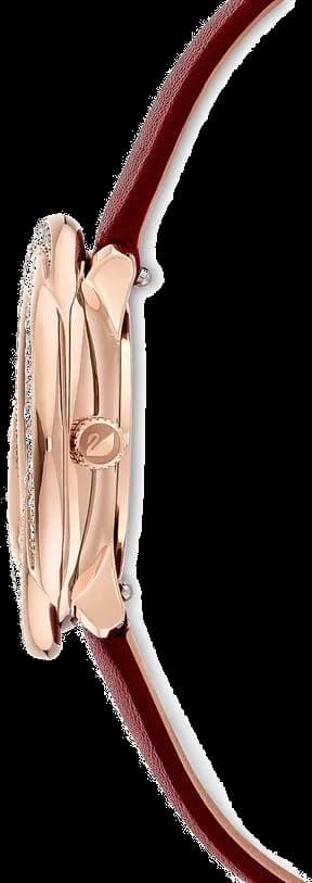 Cadran Swarovski 5552780 aux index cristal, aiguilles dorées et complications date, style raffiné