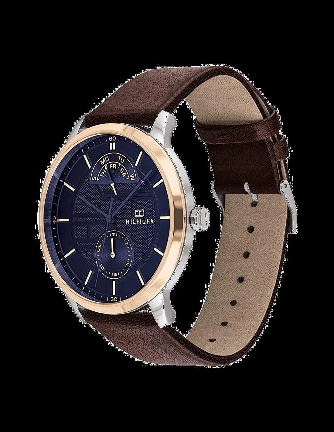 Montre Tommy Hilfiger 1710418 Daniel Cadran Bleu et Or Rose vue 3