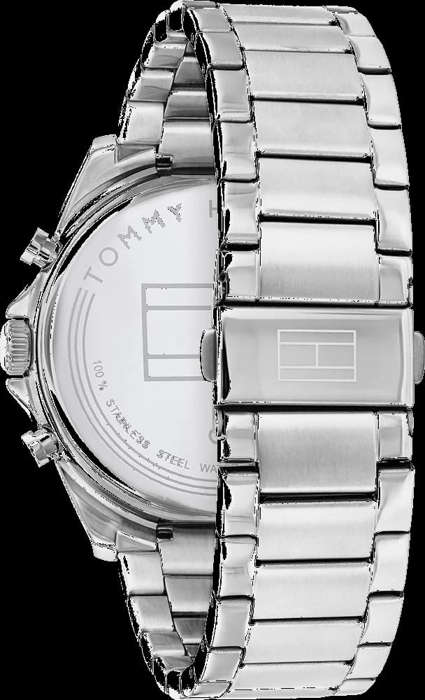 Montre Tommy Hilfiger 1710448 Baker en acier poli et cadran bleu profond vue 3