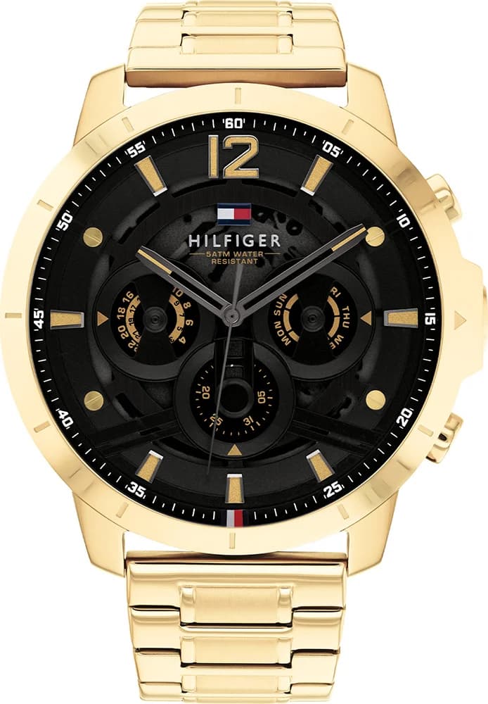 Montre Tommy Hilfiger 1710511 acier doré avec cadran champagne et style classique moderne