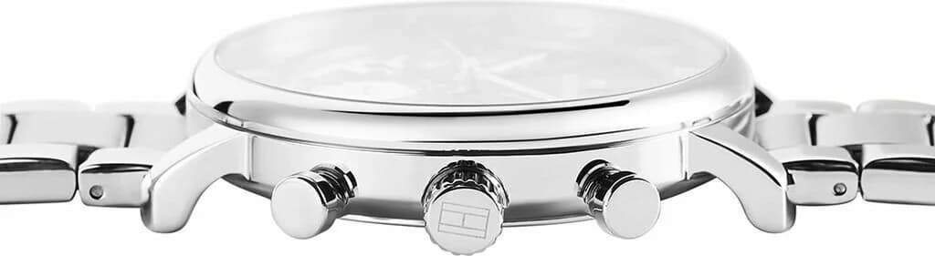 Bracelet Tommy Hilfiger 1710569 en acier argenté à maillons, fermoir déployant sécurisé