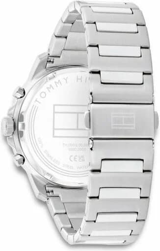 Bracelet Tommy Hilfiger 1710684 en acier argenté à maillons, fermoir déployant, confortable et élégant