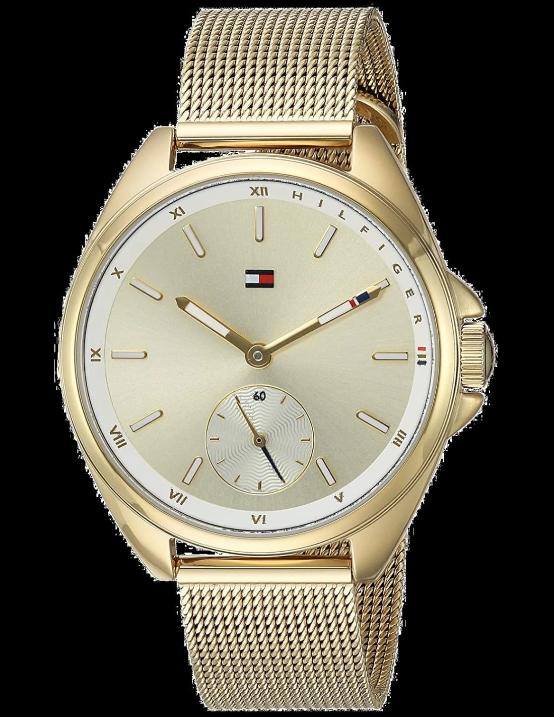 Montre Tommy Hilfiger 1781757 au cadran doré et finition polie, style chic et féminin