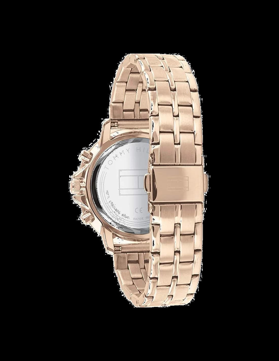 Bracelet Tommy Hilfiger 1782190 en acier inoxydable doré rose, fermoir déployante, maillons fins