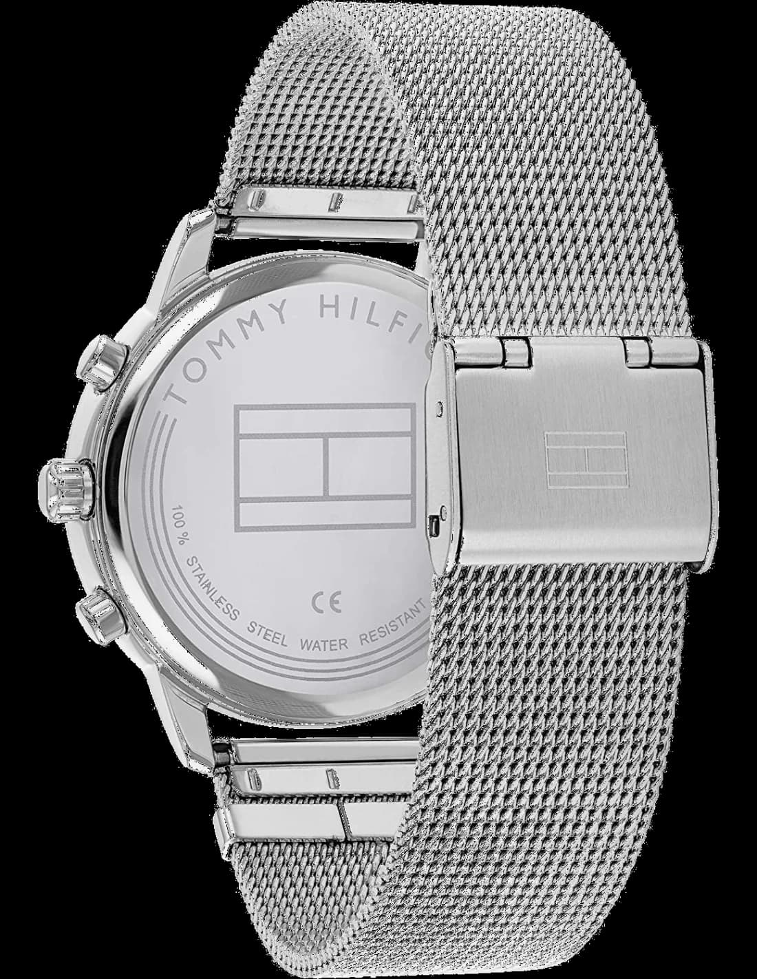 Bracelet Tommy Hilfiger 1782301 en maille milanaise dorée, fermoir déployant ajustable