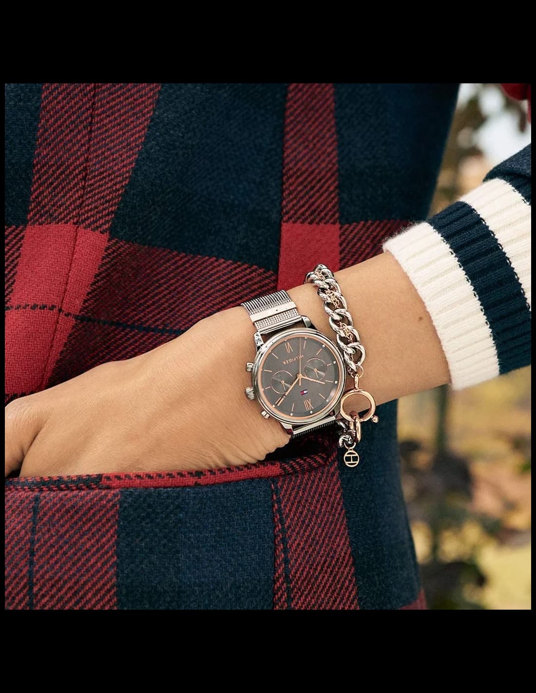 Montre Tommy Hilfiger Blake 1782304 anthracite maille milanaise vue 5
