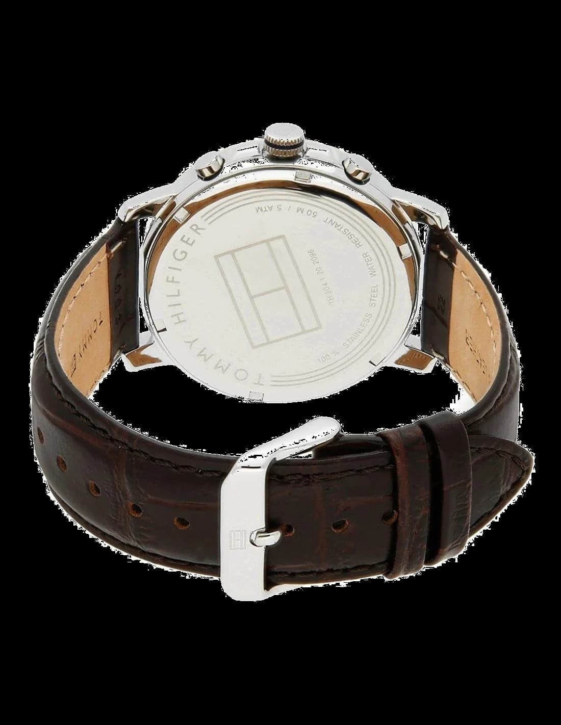 Cadran Tommy Hilfiger 1791290 squelette laissant voir le mouvement automatique, aiguilles luminescentes et index bâtons
