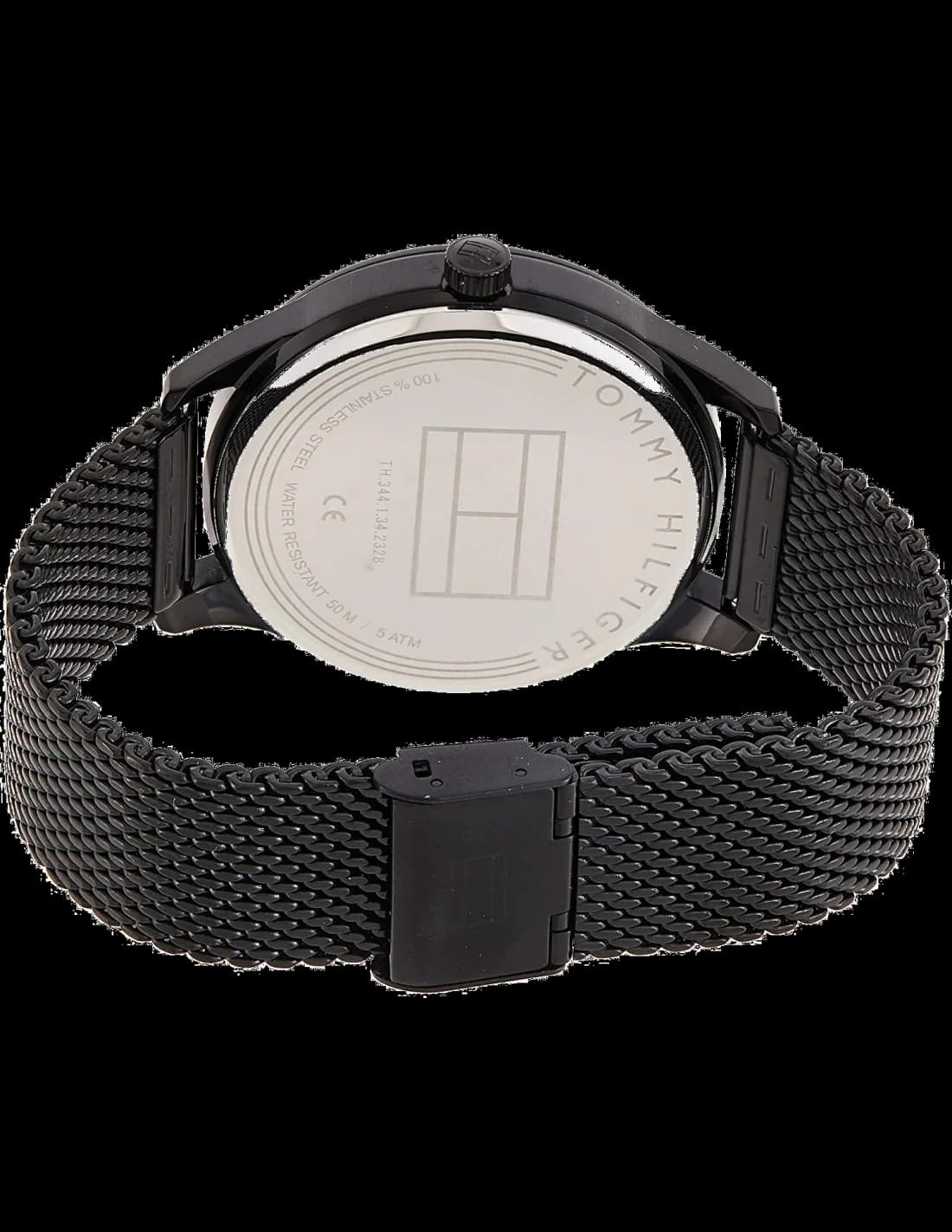 Cadran Tommy Hilfiger 1791420 avec cadran bleu soleil, index bâtons argentés et aiguilles dauphine
