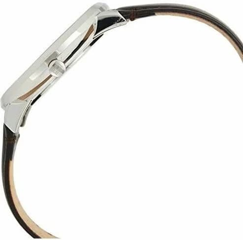 Bracelet Tommy Hilfiger 1791508 en cuir marron grainé, boucle ardillon argentée, confort et élégance