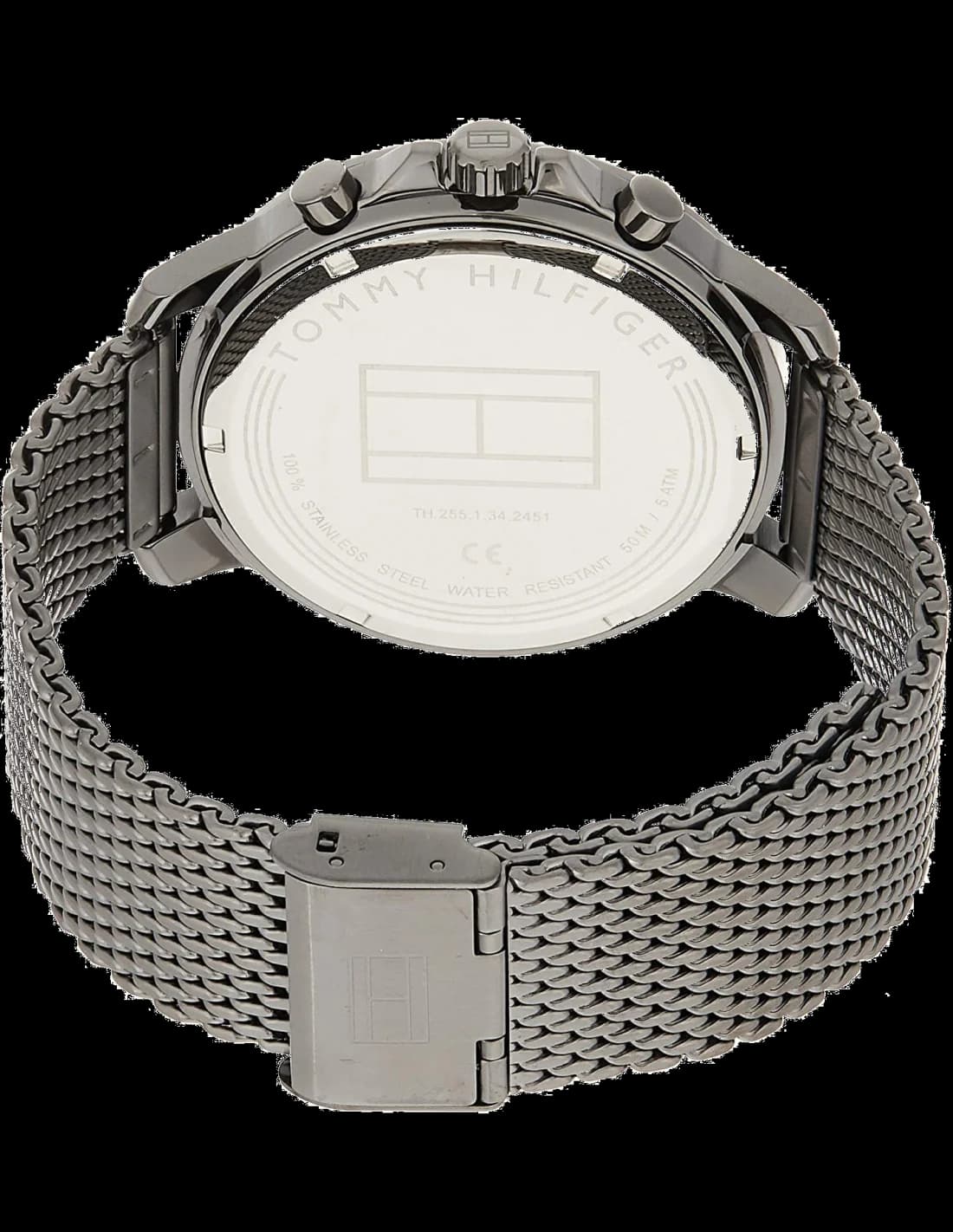 Bracelet Tommy Hilfiger 1791530 en cuir brun avec coutures contrastées et boucle ardillon en acier