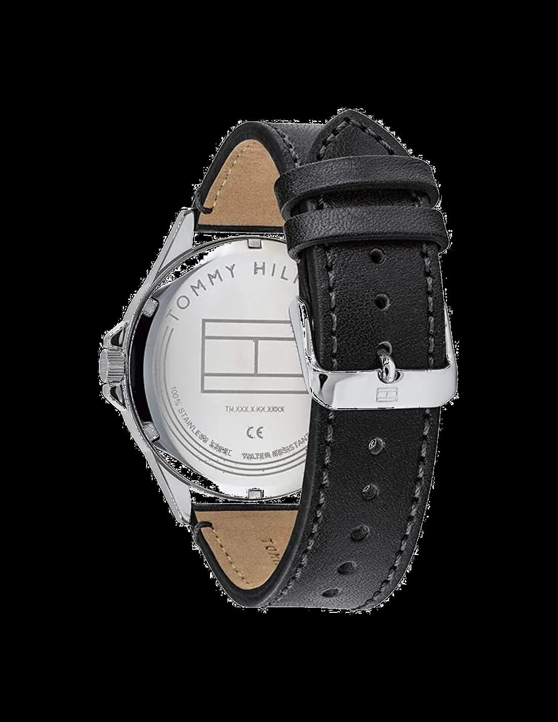 Bracelet Tommy Hilfiger 1791616 en acier inoxydable bicolore or et argent, fermoir déployant gravé logo Tommy