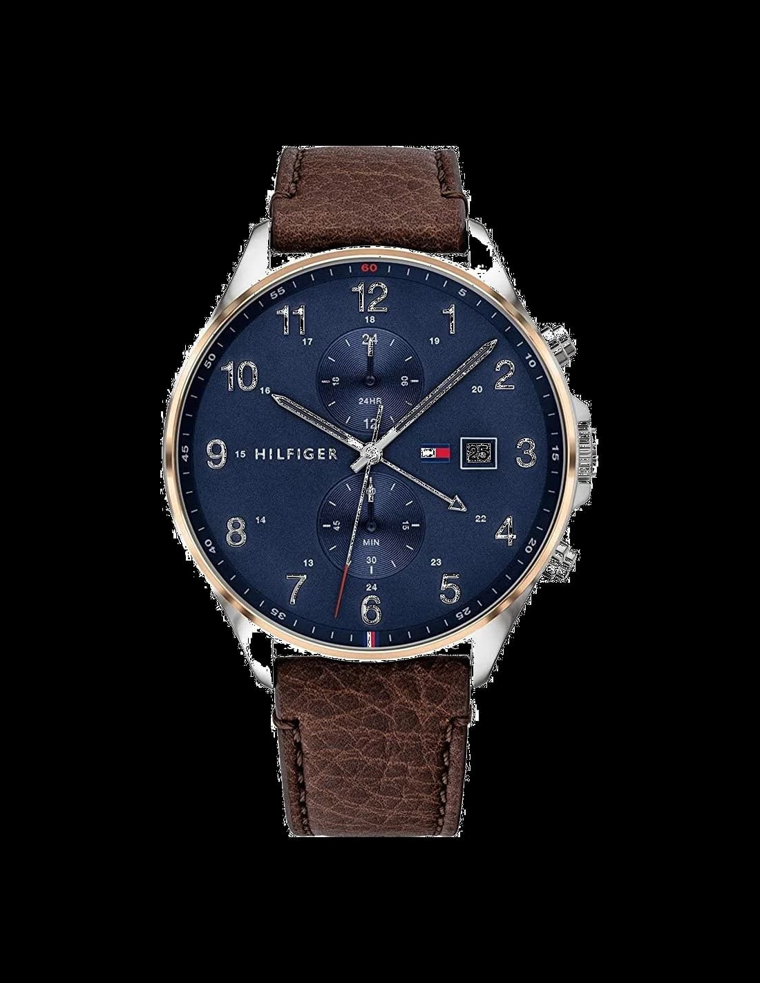 Montre Tommy Hilfiger 1791712 au cadran blanc, aiguilles dorées et index dorés, style classique chic