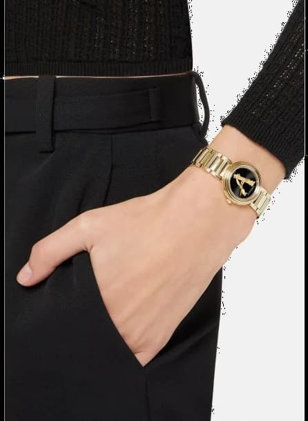 Bracelet Versace VET300121 - en acier inoxydable poli, maillons milanais, fermoir deployant