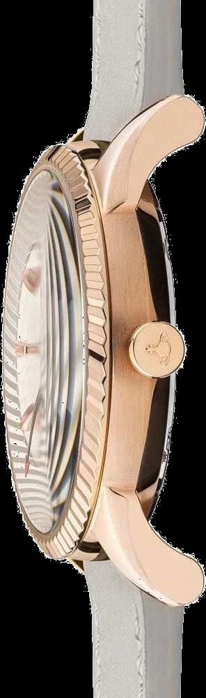 Bracelet Vivienne Westwood VV240RSWH en cuir blanc à boucle ardillon dorée, finition lisse et élégante