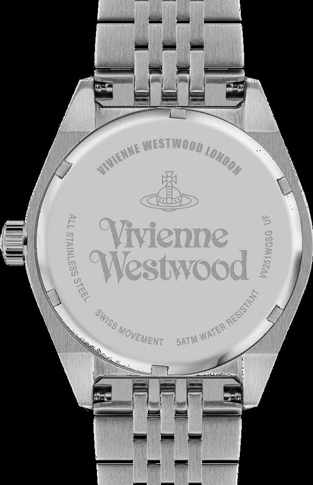 Montre Femme Vivienne Westwood Lady Sydenham VV251WGSG bracelet bicolore en acier cadran doré vue 5