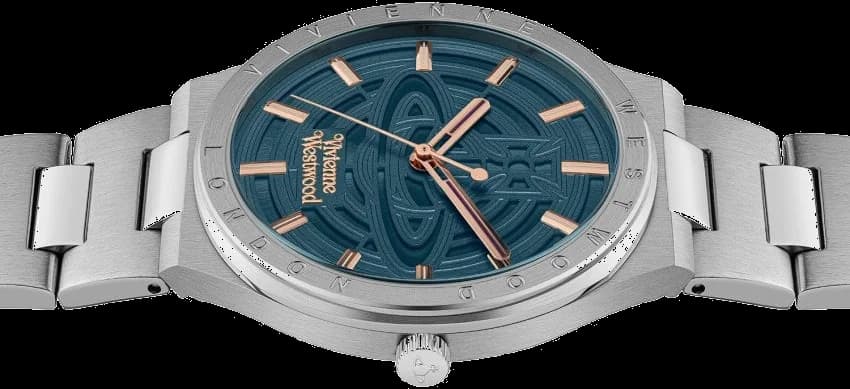 Bracelet Vivienne Westwood VV257TLSL argent en acier inoxydable maillé jonc pour un style chic