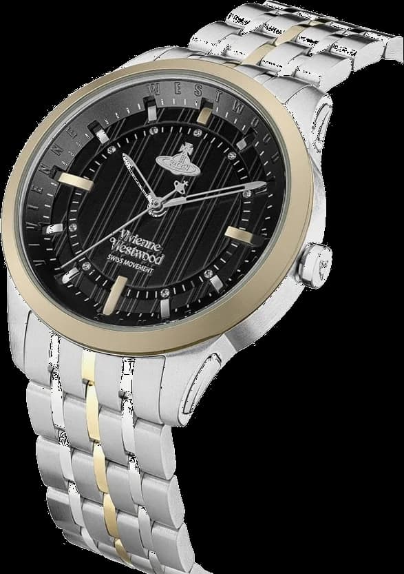 Bracelet Vivienne Westwood VV262BKSG bicolore acier inoxydable doré et argenté