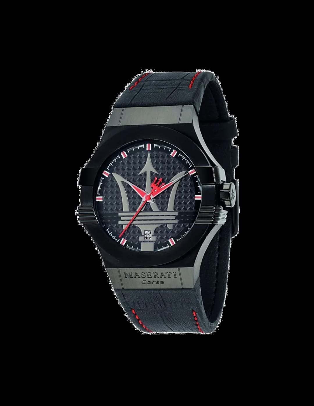 Maserati Montre Homme Maserati Potenza R8851108010 Bracelet cuir surpiqures rouges