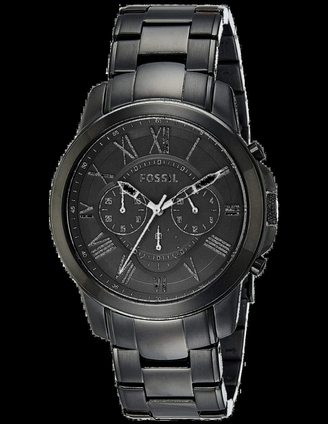 Fossil Montre Fossil FS4832 en Acier Noir avec Chiffres Romains