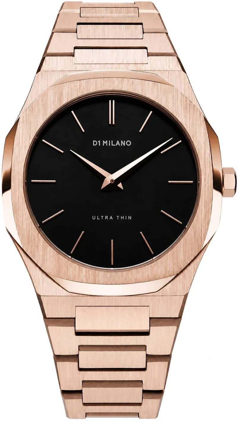 Montre homme D1 Milano UTBJ08, au cadran gris et bracelet acier