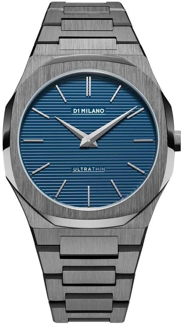 Montre homme D1 Milano UTBJ12, cadran bleu et bracelet acier