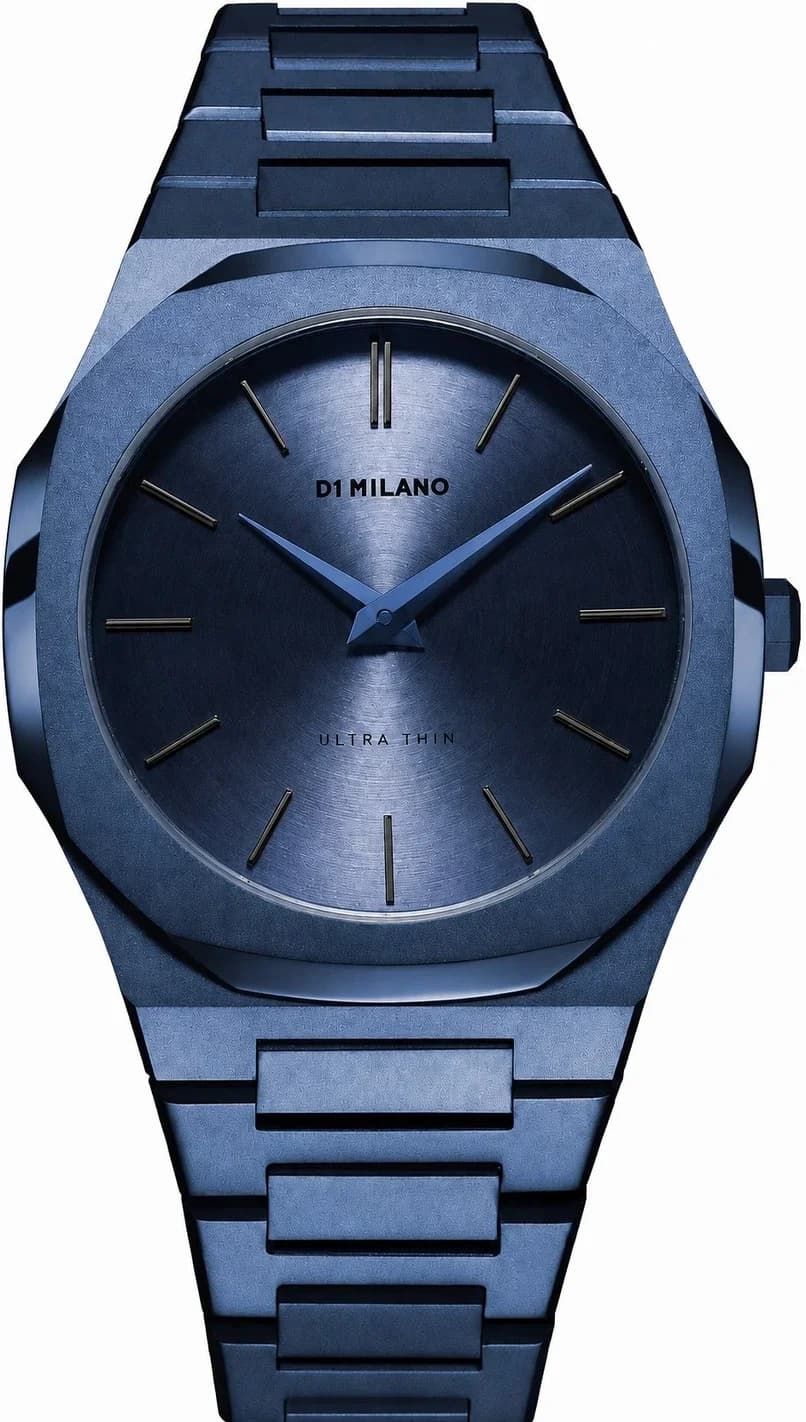 Montre homme D1 Milano UTBJ21, cadran bleu et bracelet acier