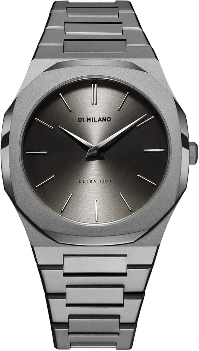 Montre homme D1 Milano UTBJ22, cadran gris et bracelet acier