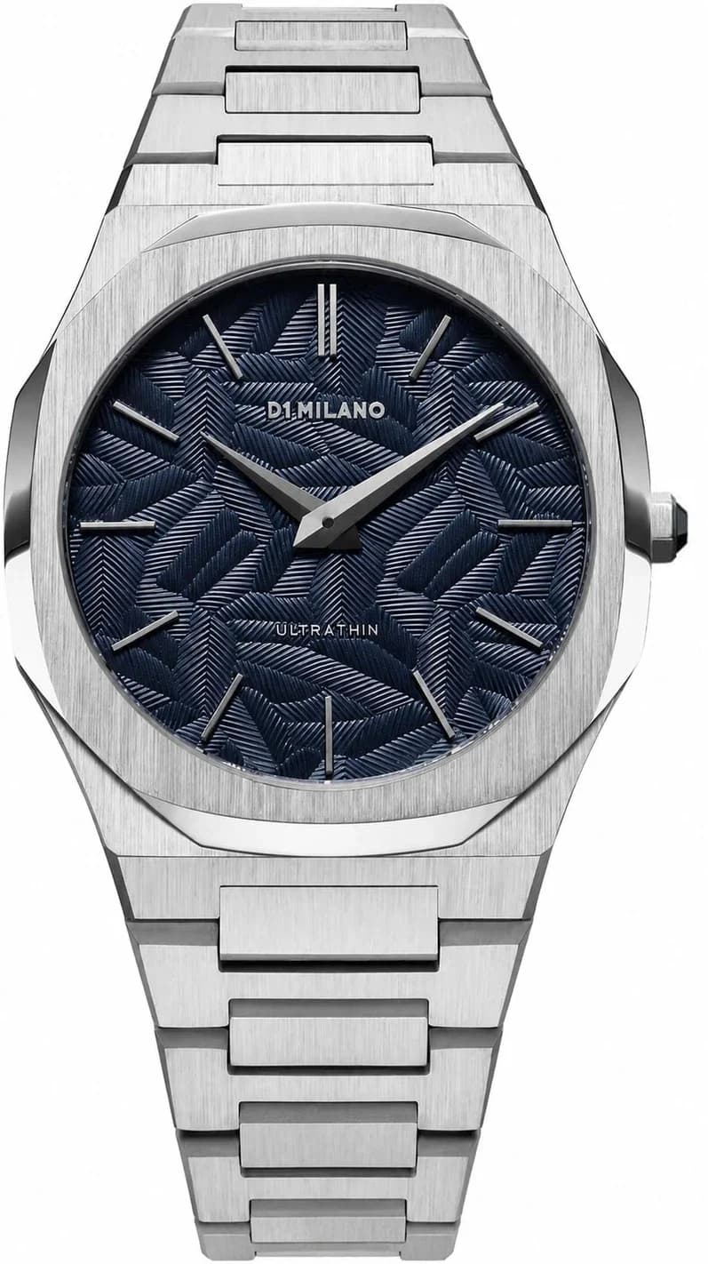 Montre homme D1 Milano UTBJ35, cadran bleu et bracelet acier