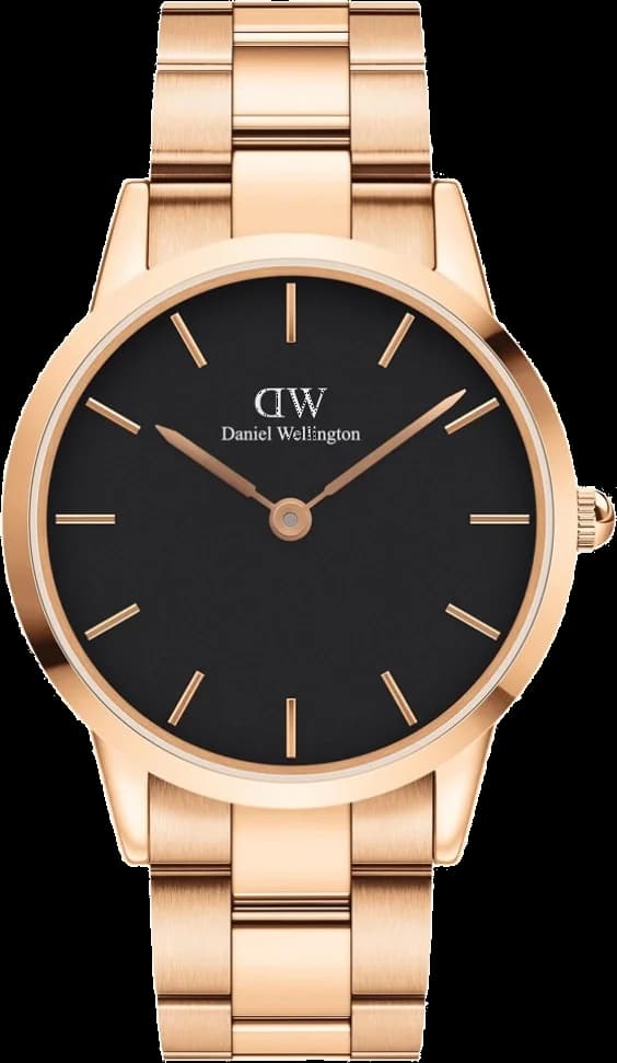 Montre femme Daniel Wellington DW00100344, boîtier acier or rose, cadran nacre, bracelet acier
